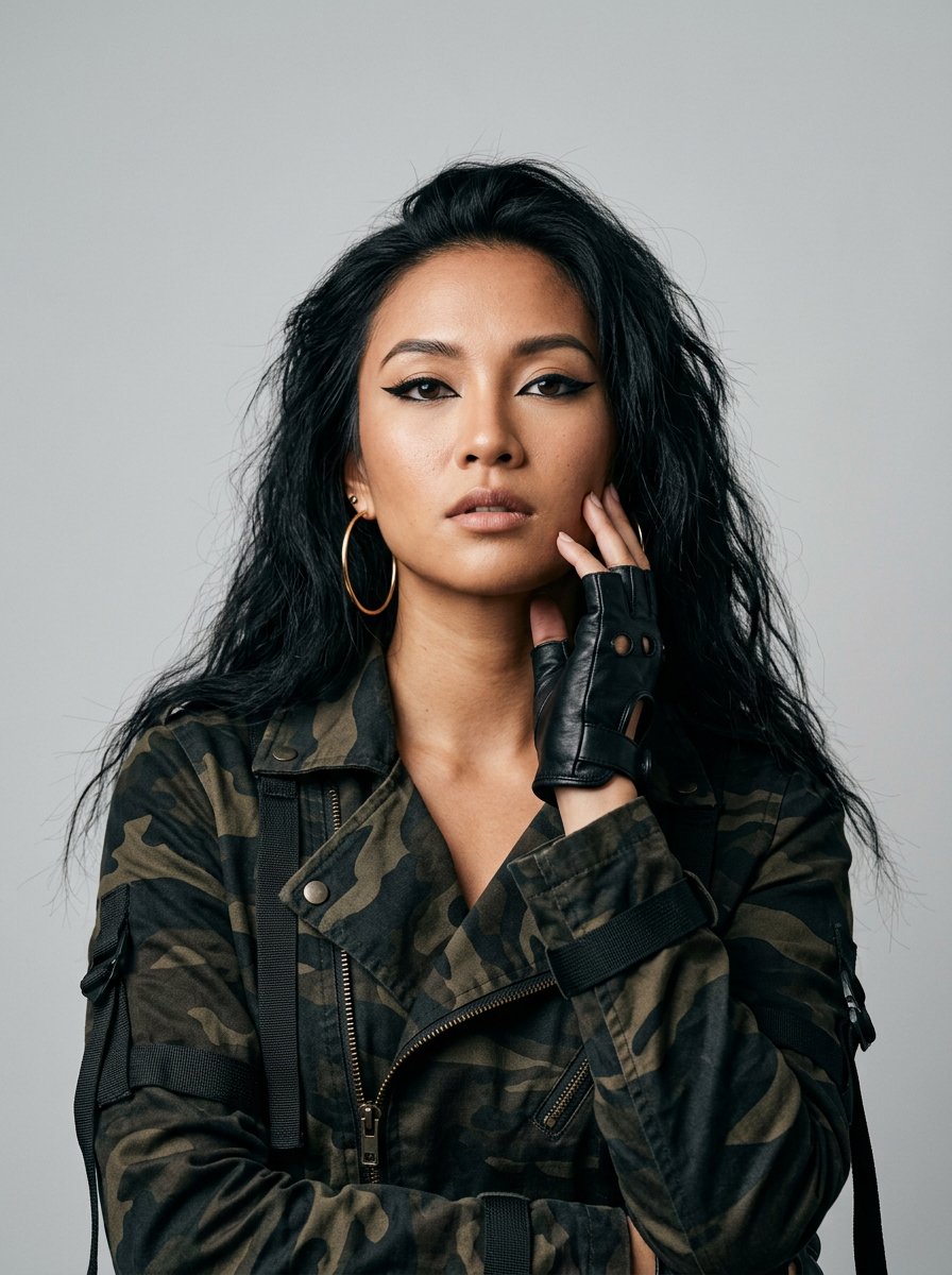 Portrait editorial fashion monokrom